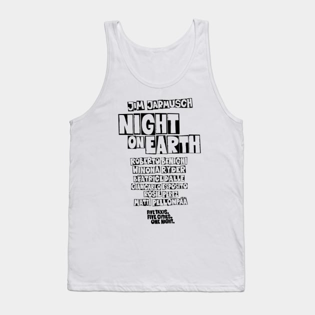 Night on Earth Tribute - Cinematic Masterpiece Apparel with Jarmusch's Legendary Cast Tank Top by Boogosh